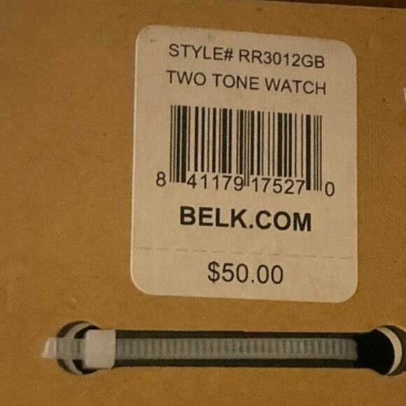 Rachel Roy Evil Eye Watch Black Gold Crystal Bezel New In Box - Picture 5 of 5